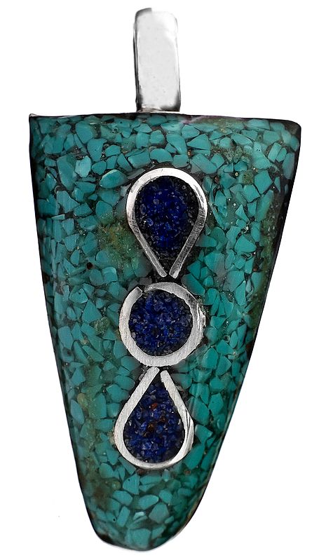 Turquoise and Lapis Lazuli Pendant from Afghanistan
