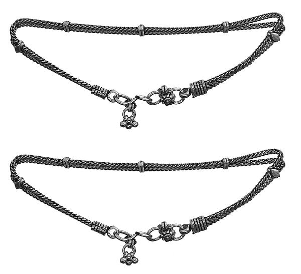 Two-Strand Sterling Anklets (Price Per Pair)