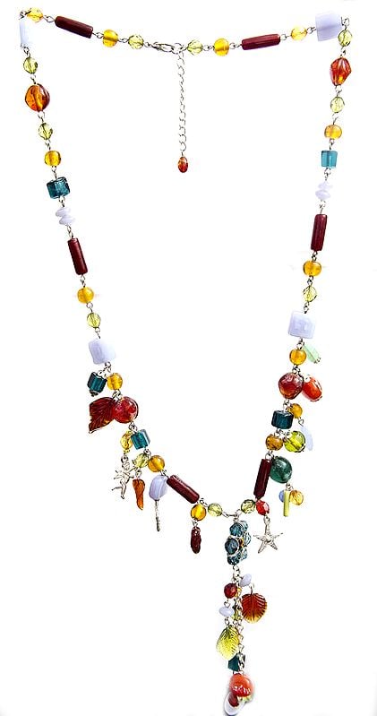 Multi-color Faux Gemstone Charming Necklace