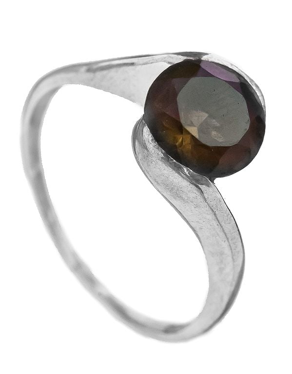 Faceted Smoky Quartz Ring