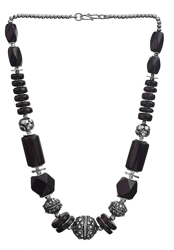 Black Onyx Fine Beaded Necklace