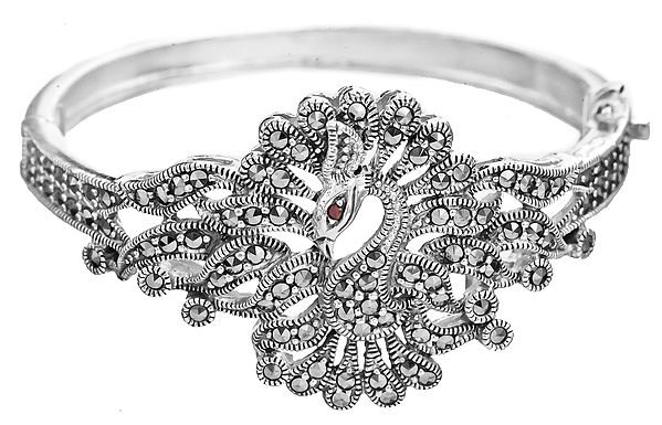 Peacock Bangle with Marcasite