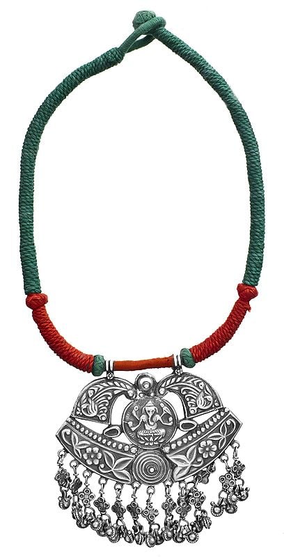 Lord Ganesha Cord Necklace with Charms