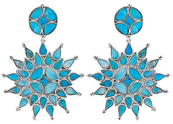 Inlay Turquoise Post Earrings