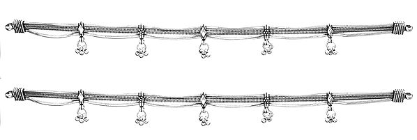 Sterling Anklets with Charms (Price Per Pair)