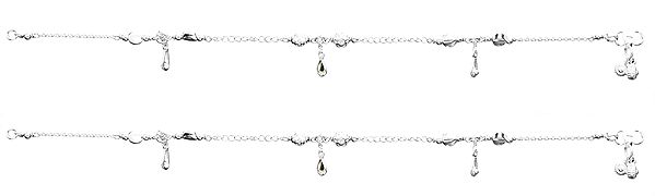 Anklets with Faceted Peridot (Price Per Pair)
