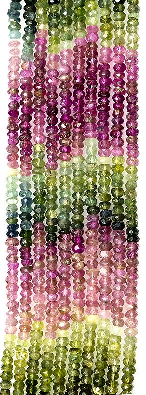 Faceted Tourmaline Rondells