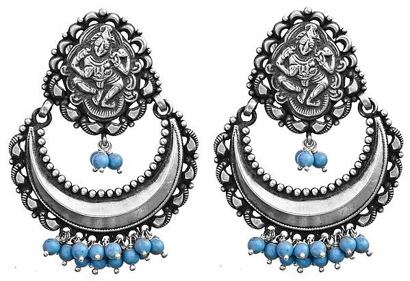 Dancing Parvati Earrings (South Indian Temple Jewelry)