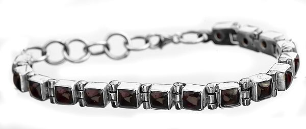 Garnet Squares Bracelet