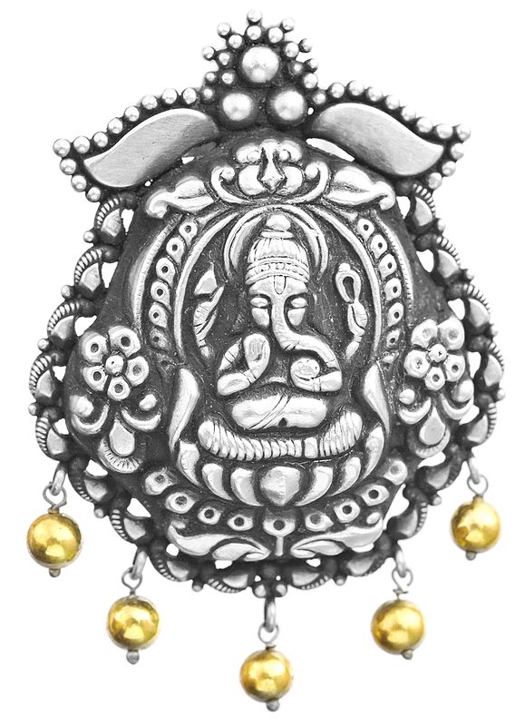 Lord Ganesha Pendant with Granting Abhaya (South Indian Temple Jewelry)