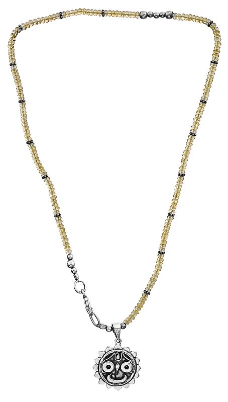 Lord Jagannath Necklace with Faceted Citrine