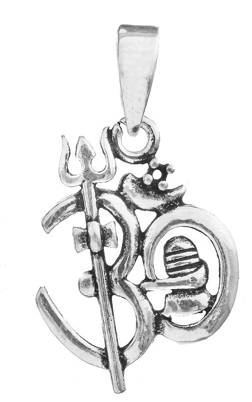 OM (Aum) Trident Pendant with Shiva Linga
