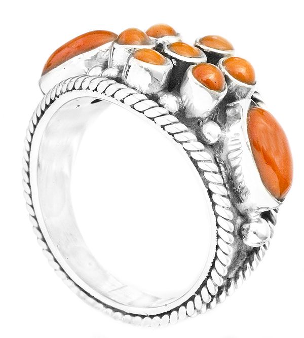 Flower Coral Ring