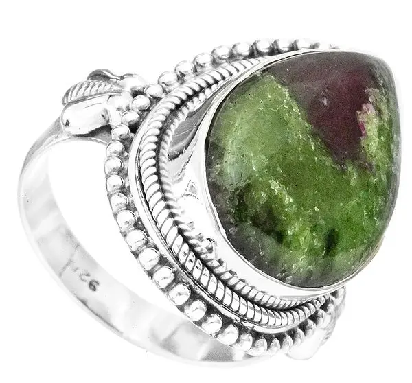 Ruby Zoisite Drop Ring