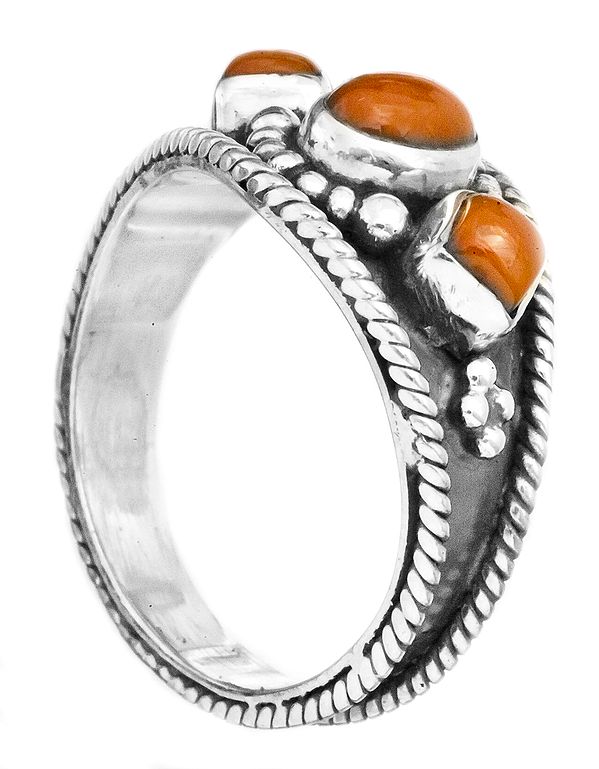 Triple Coral Ring