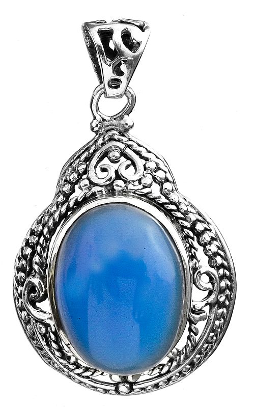 Designer Gemstone Pendant | Chalcedony Stone Jewelry