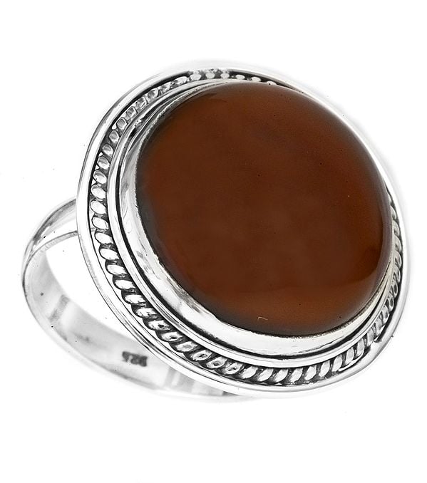 Circular Carnelian Ring