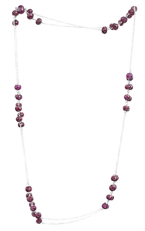 Ruby Rondells Long Necklace