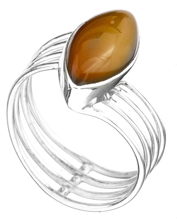 Four-Strand Carnelian Marquis Ring