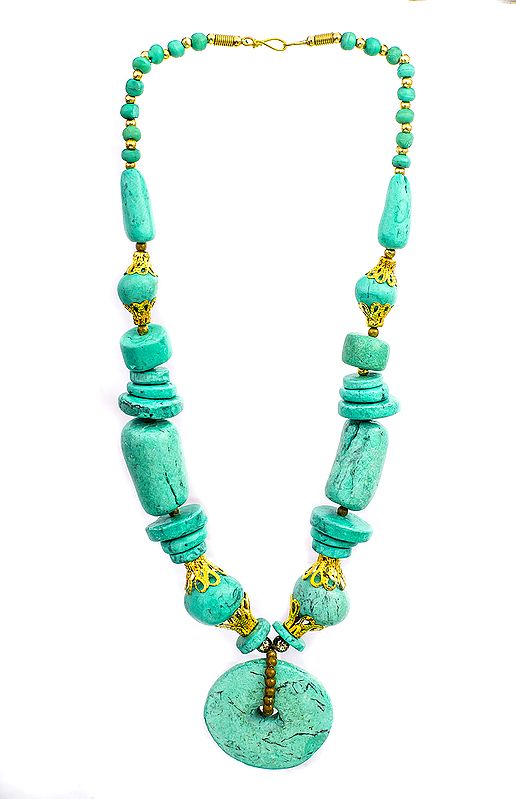 Ice-Green Beaded Necklace