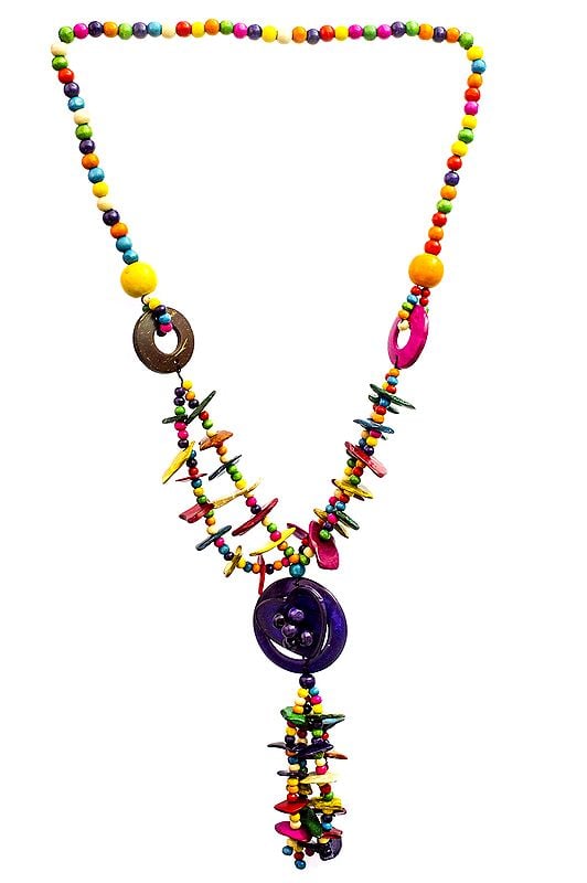 Multicolor Beaded Donut Necklace