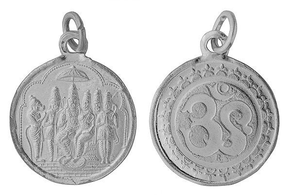 Shri Rama Durbar Pendant with OM on Reverse (Two Sided Pendant)