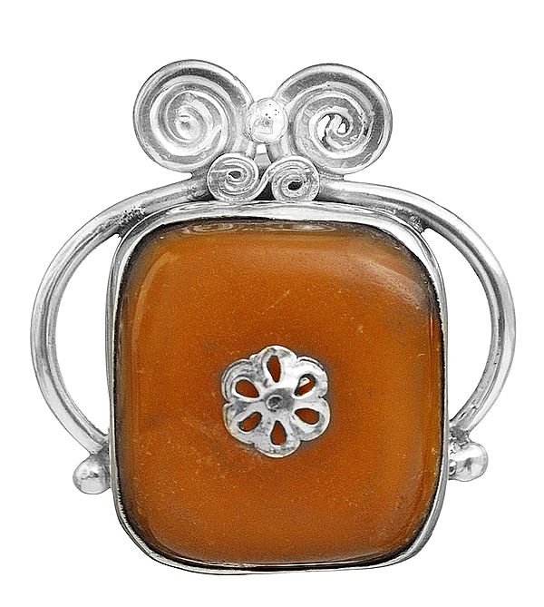 Amber Crown Pendant