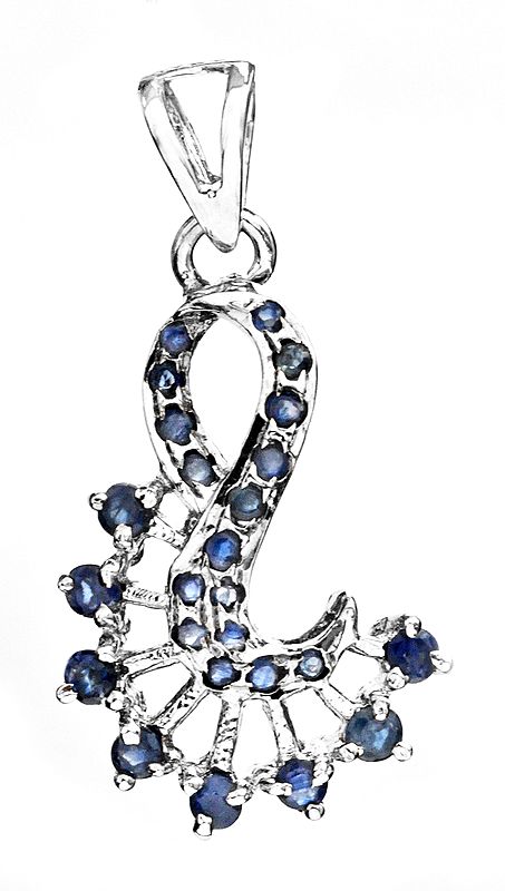 Faceted Blue Sapphire Pendant
