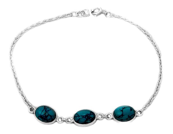 Triple Turquoise Chain Bracelet