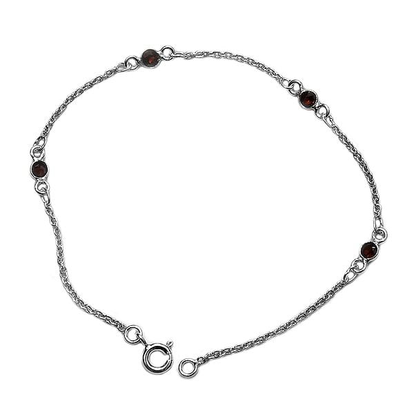 Faceted Garnet Chain Bracelet