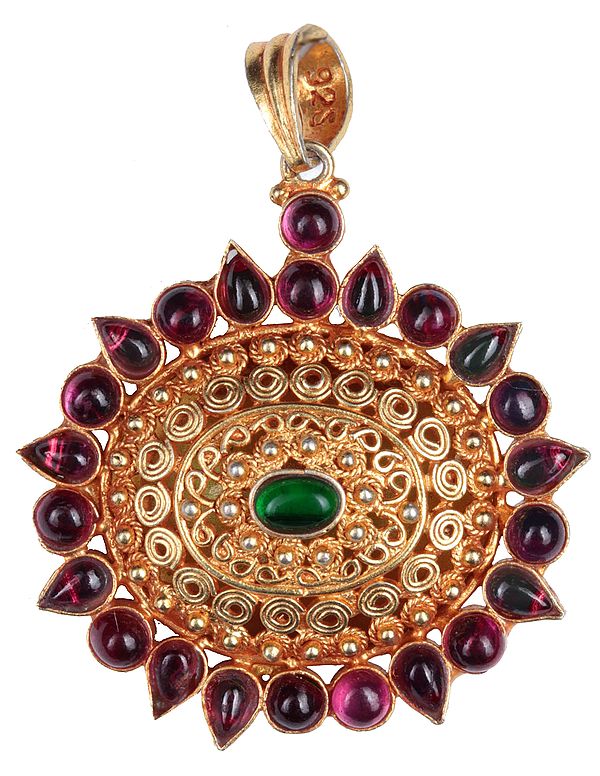 Double-Sided Filigree Pendant (South Indian Temple Jewelry)