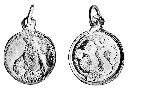 Baby Krishna  Pendant with  OM (AUM) on the Reverse (Two Sided Pendant)