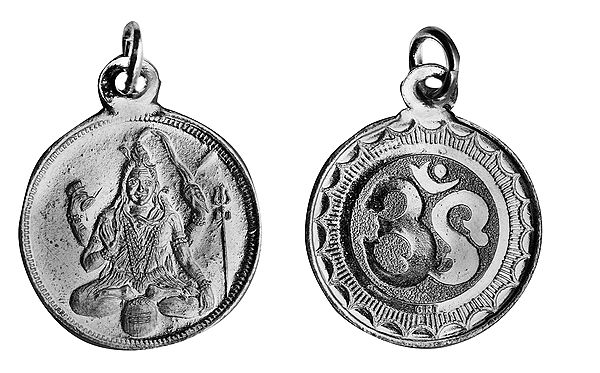 Lord Shiva Pendant with OM (AUM) on Reverse (Two Sided Pendant)