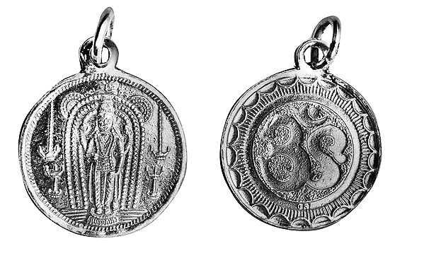 Perumal  Pendant with OM (AUM) on Reverse (Two Sided Pendant)