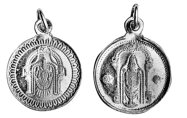 Perumal Pendant with Sri Perundevi Thayar on Reverse (Two Sided Pendant)
