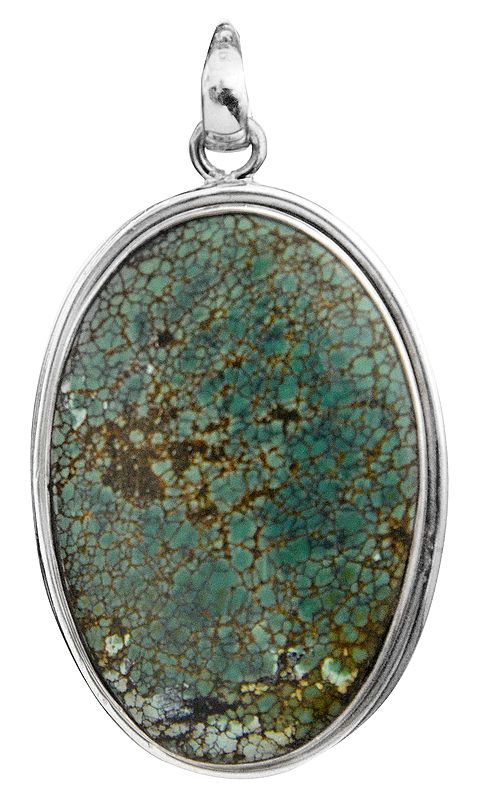 Oval Cabochon Turquoise Galaxy Pendant