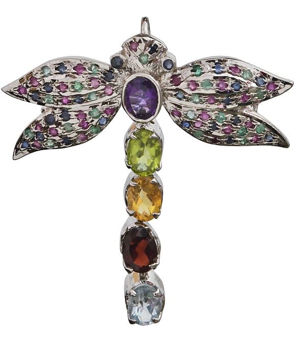 Winged Beauty Gems Profusion Brooch-cum-Pendant
