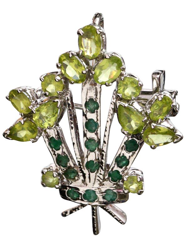 Verdant Springs Emerald and Peridot Brooch-cum-Pendant