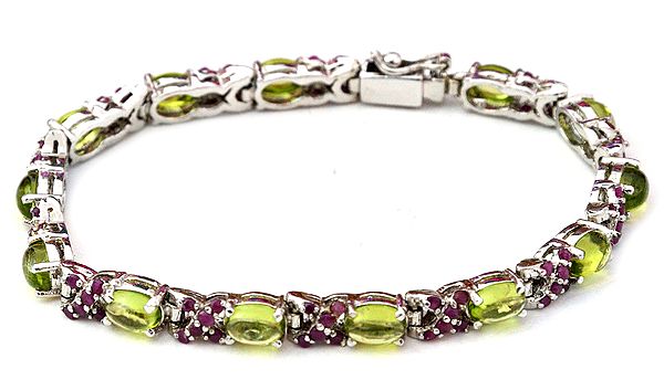 Clustered Rubies Bracelet