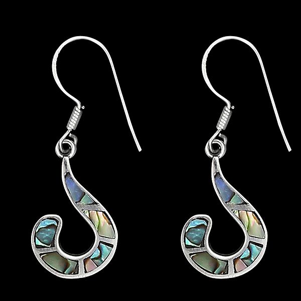 Stylish Sterling Silver Earrings with Mop