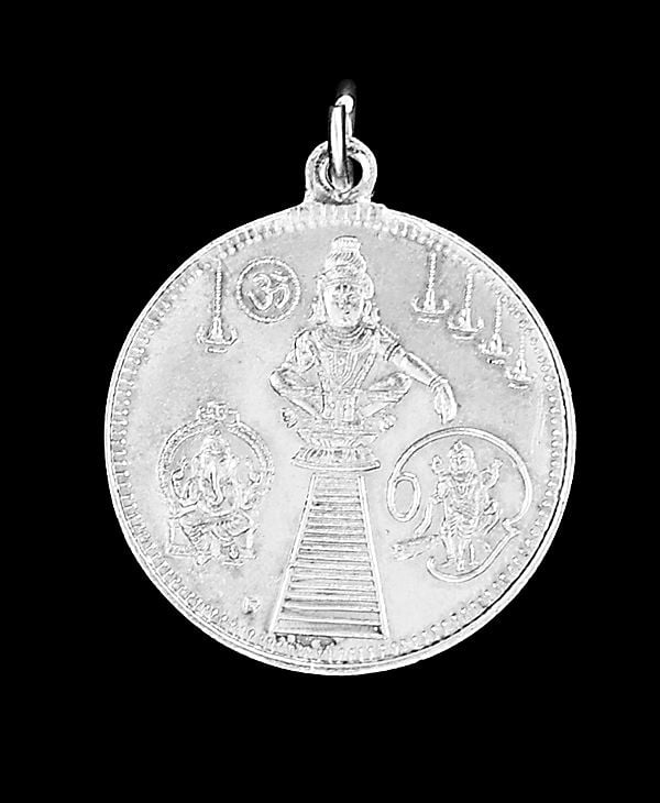 Steps to Sabarimala Ayyappan with Ganesha on Reverse Side (Two Sided Pendant)