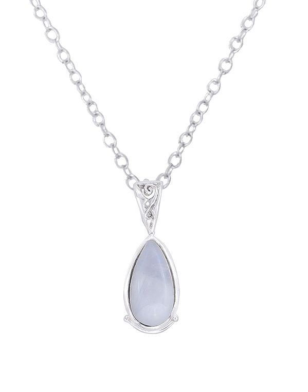 Sterling Silver Pendant Studded with Precious Gemstone