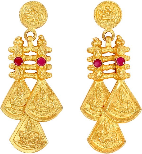 Lord Ganesha Earrings (South Indian Temple Jewelry)