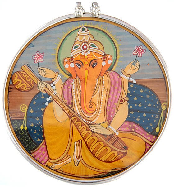 Lord Ganesha Playing Veena