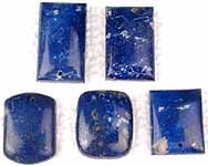 Lot of 5 Top-Drilled Lapis Lazuli Cabochons