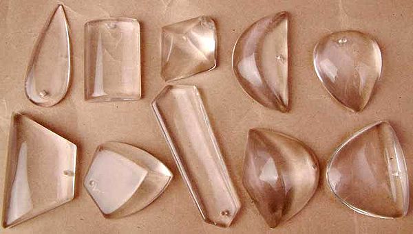 Lot of Ten Top-Drilled Crystal Cabochons