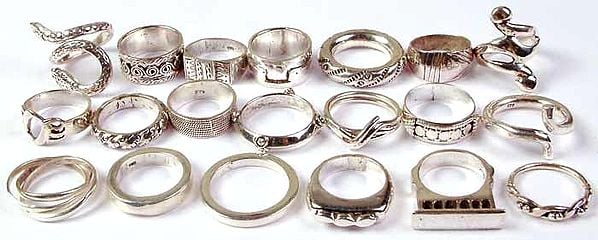 Lot of Twenty Sterling Silver Rings