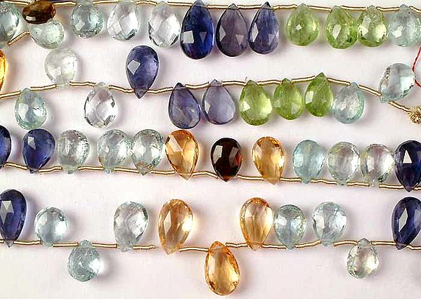Mixed Faceted Gemstone Briolette