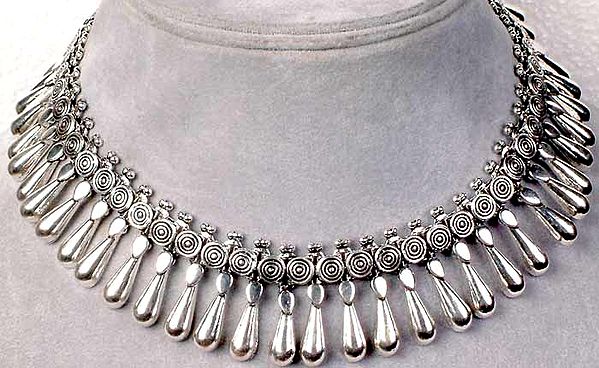 Necklace of Sterling Drops