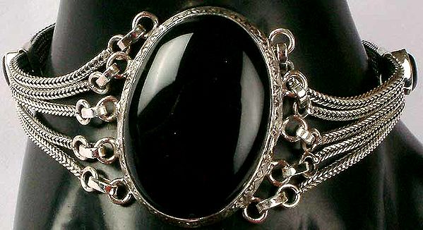 Oval Black Onyx Bracelet